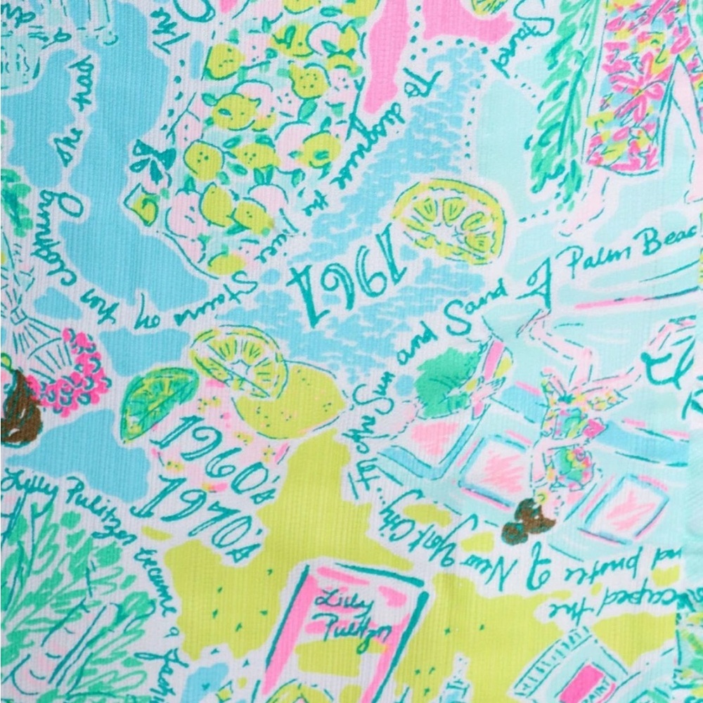 NWOT Lilly Pulitzer Jesse Romper “In the beginning” Pattern sz14 - Picture 8 of 10